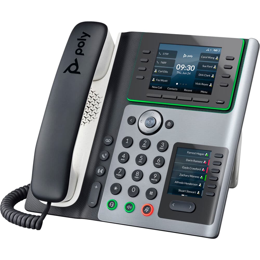 Poly Edge E400 IP Phone 82M93AA | VoIP Desk Phone, PoE, Enterprise