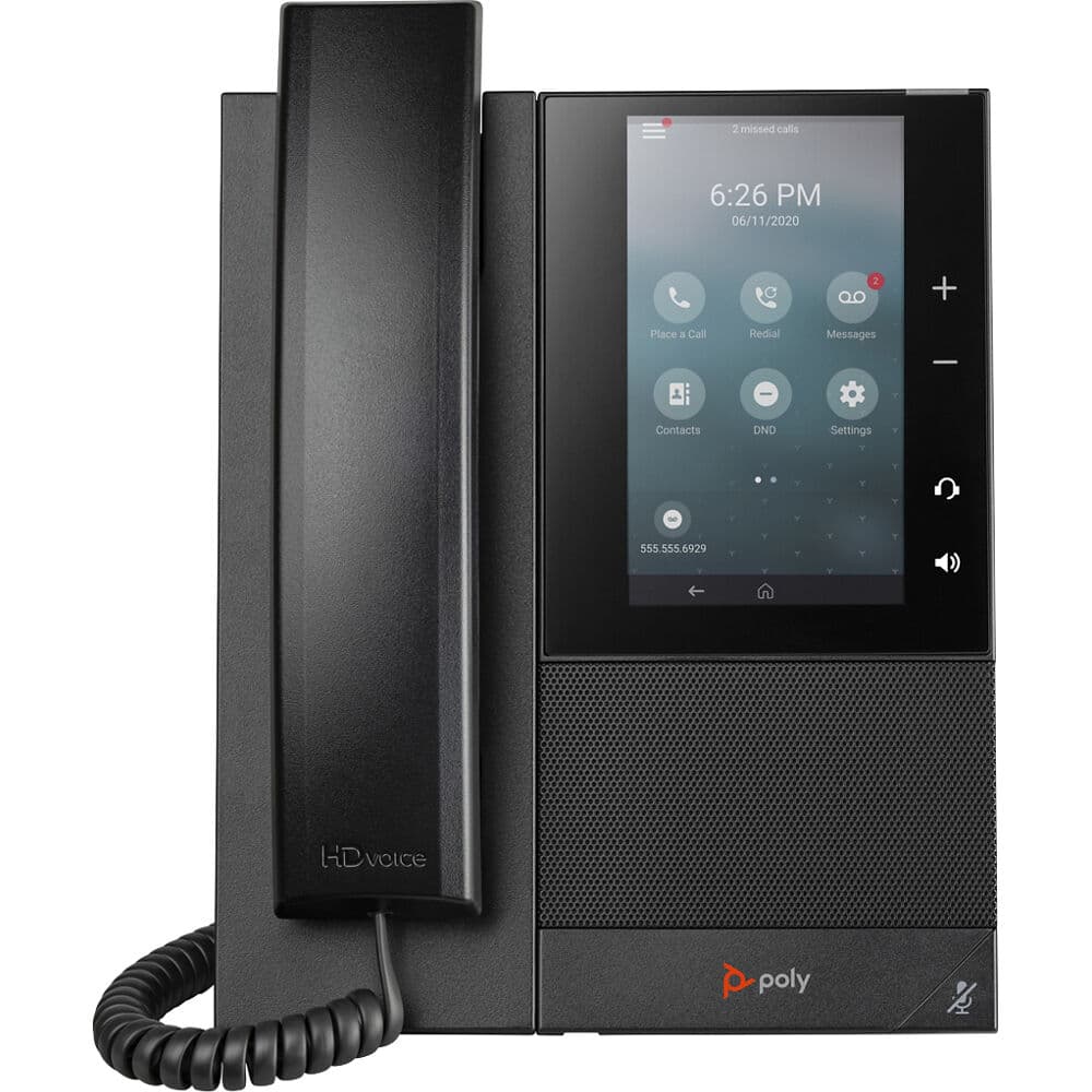 Poly CCX 505 BMP SIP PoE-E enterprise desk phone for SIP voice deployment