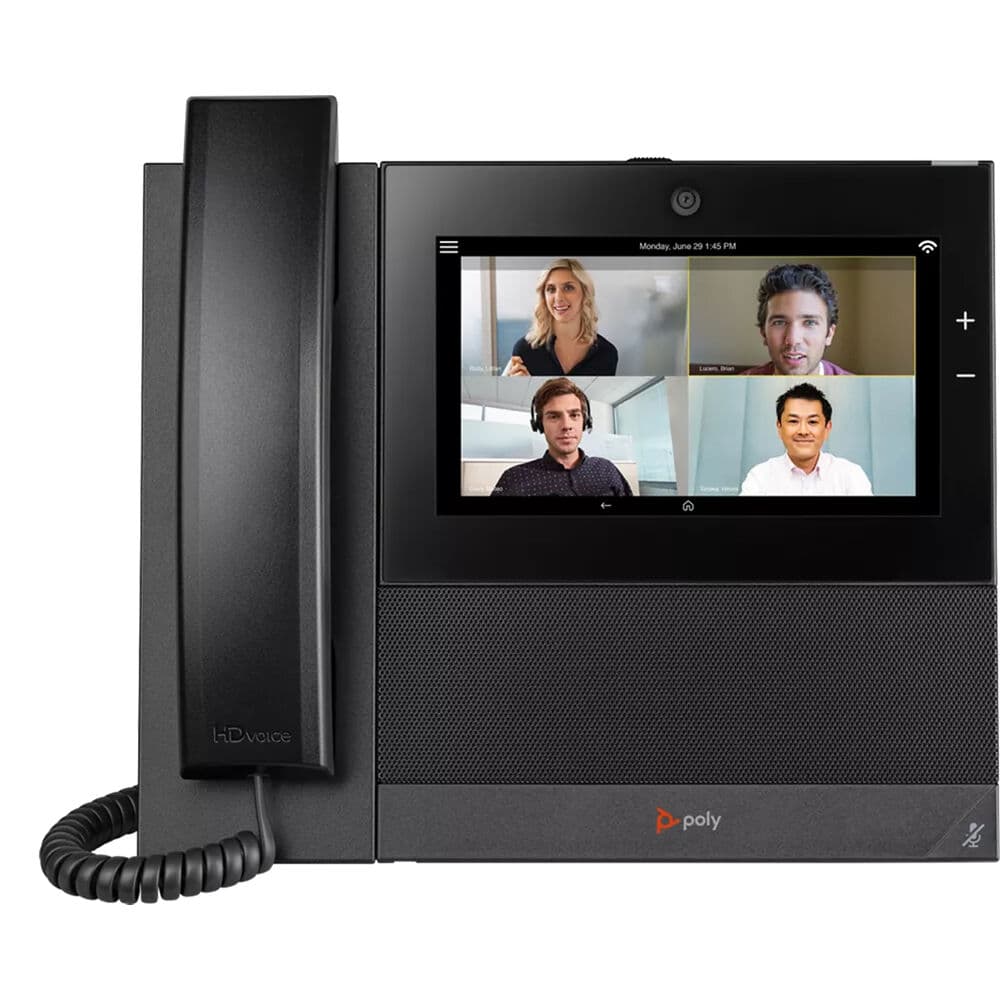Poly CCX 700 SIP desk phone with touchscreen display and PoE-E power support
