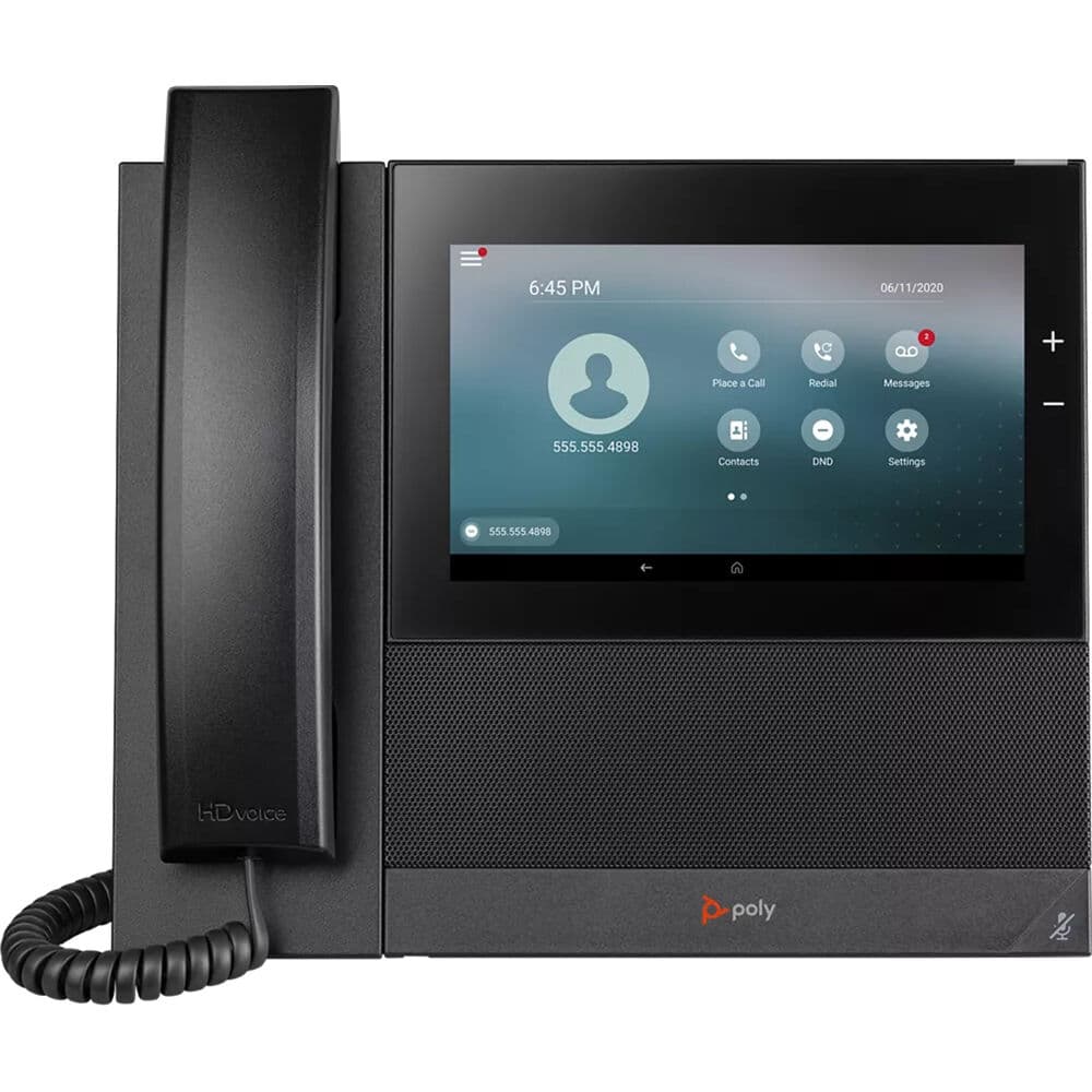 Poly CCX 600 BMP MS PoE-E Microsoft Teams desk phone with PoE support