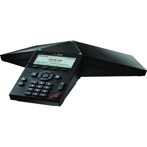 Poly Trio 8300 IP conference phone with PoE-E wired deployment and no radio design