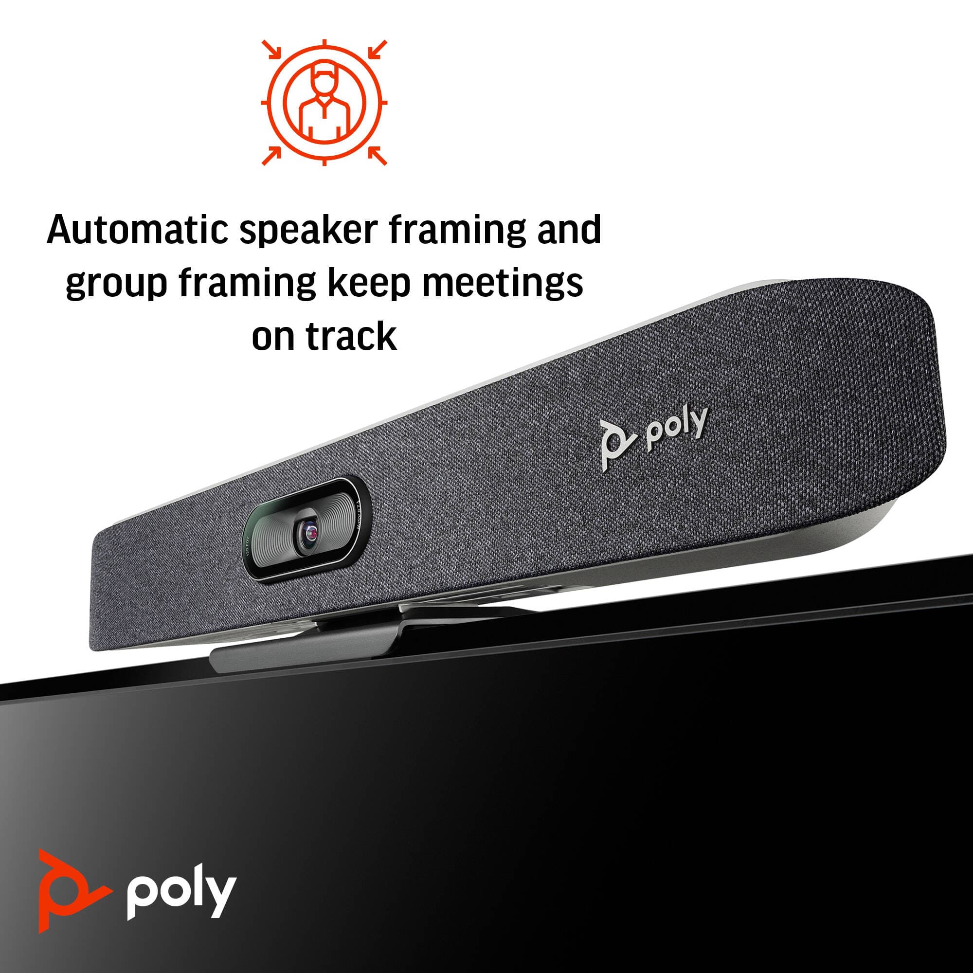 Poly Studio X30 video conferencing system with TC8 touch controller for small conference rooms