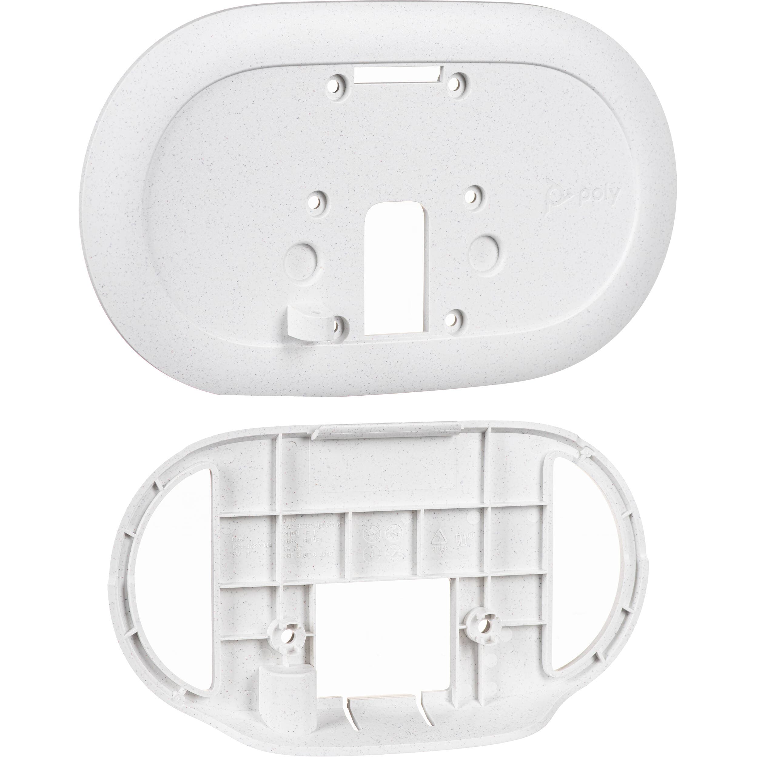 Poly TC10 white wall mount (874P5AA) for secure wall installation of TC10 video device
