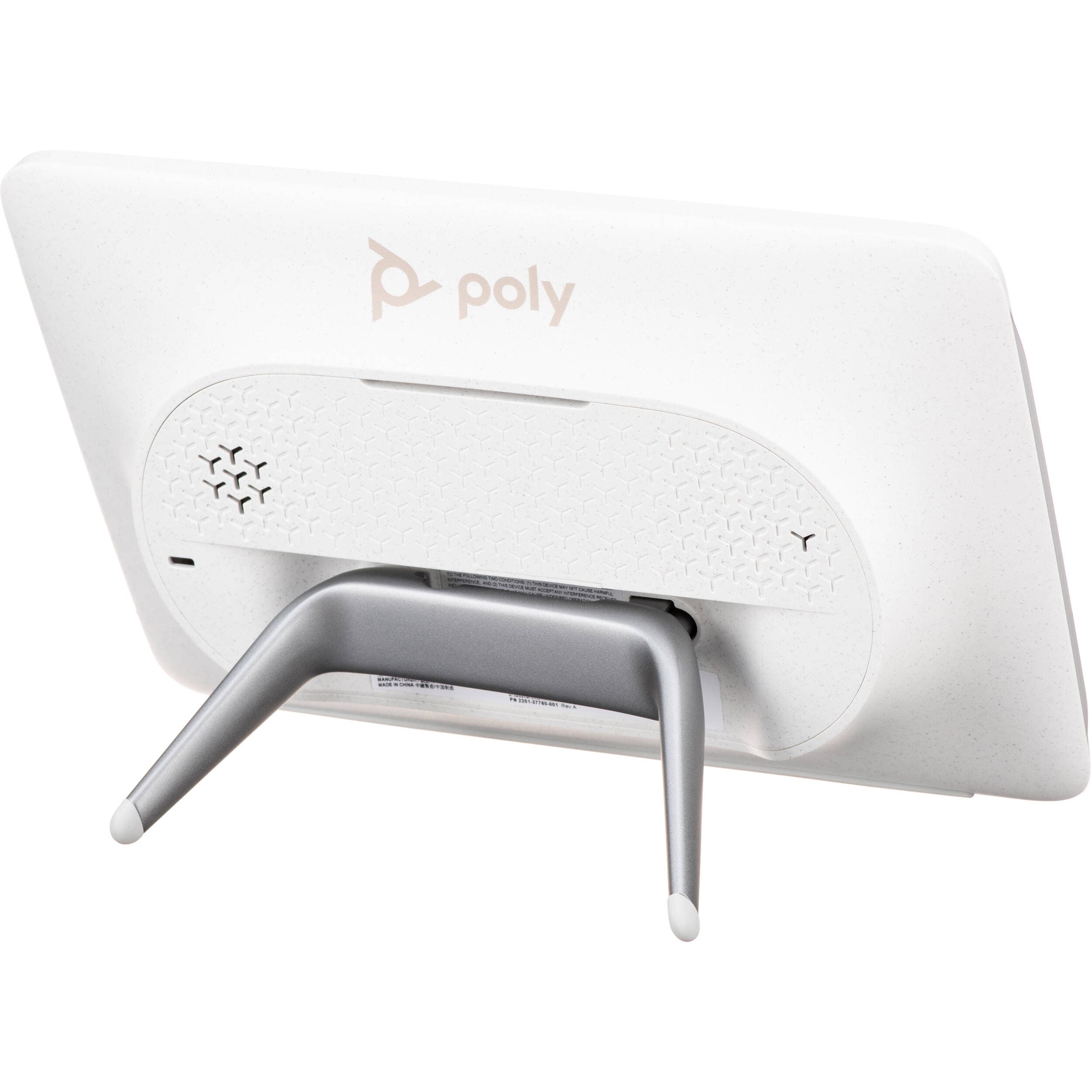 White Poly TC10 touch controller for conference room video conferencing control