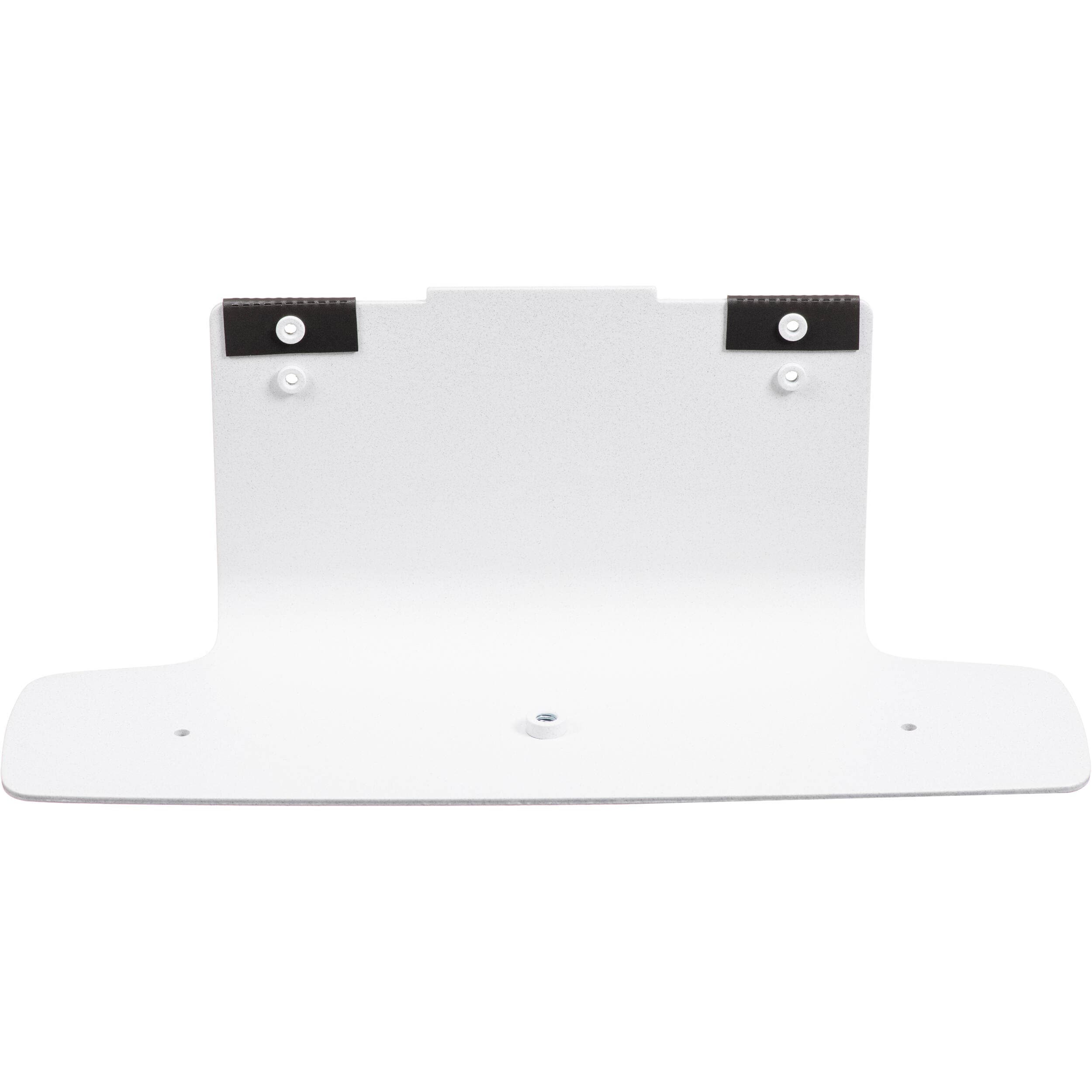 Poly Studio X50 mounted on a tabletop stand showing cable routing and non-slip base