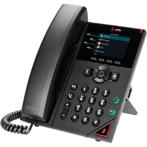 Poly VVX 250 4-line PoE-enabled IP desk phone for business calling