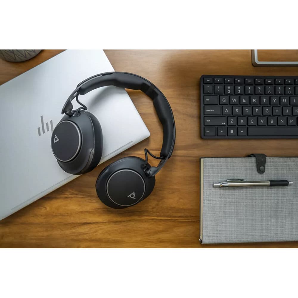 Poly Voyager Surround 80 UC wireless headset with USB-C and USB-C/A adapter