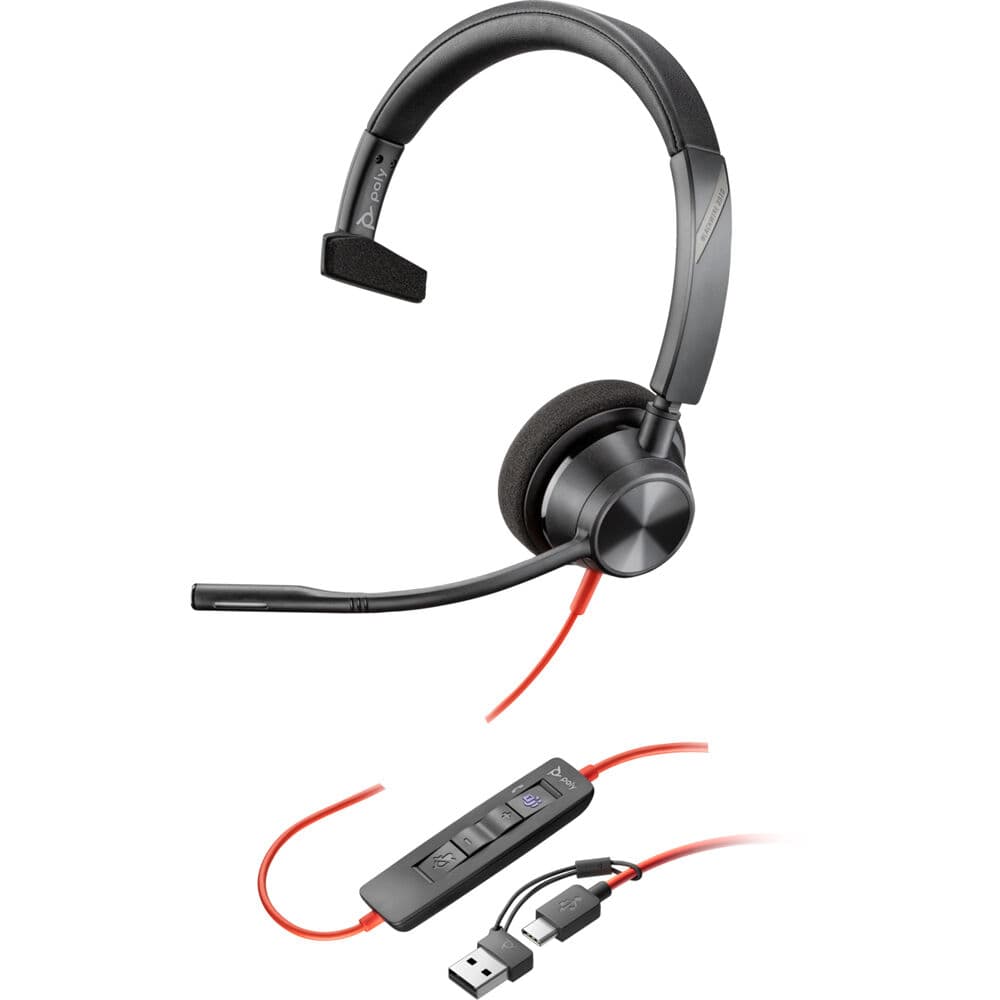 HP POLY HEADSETS POLY BW 3310-M USB-C HS USB-C/A +USB-C/A view 1