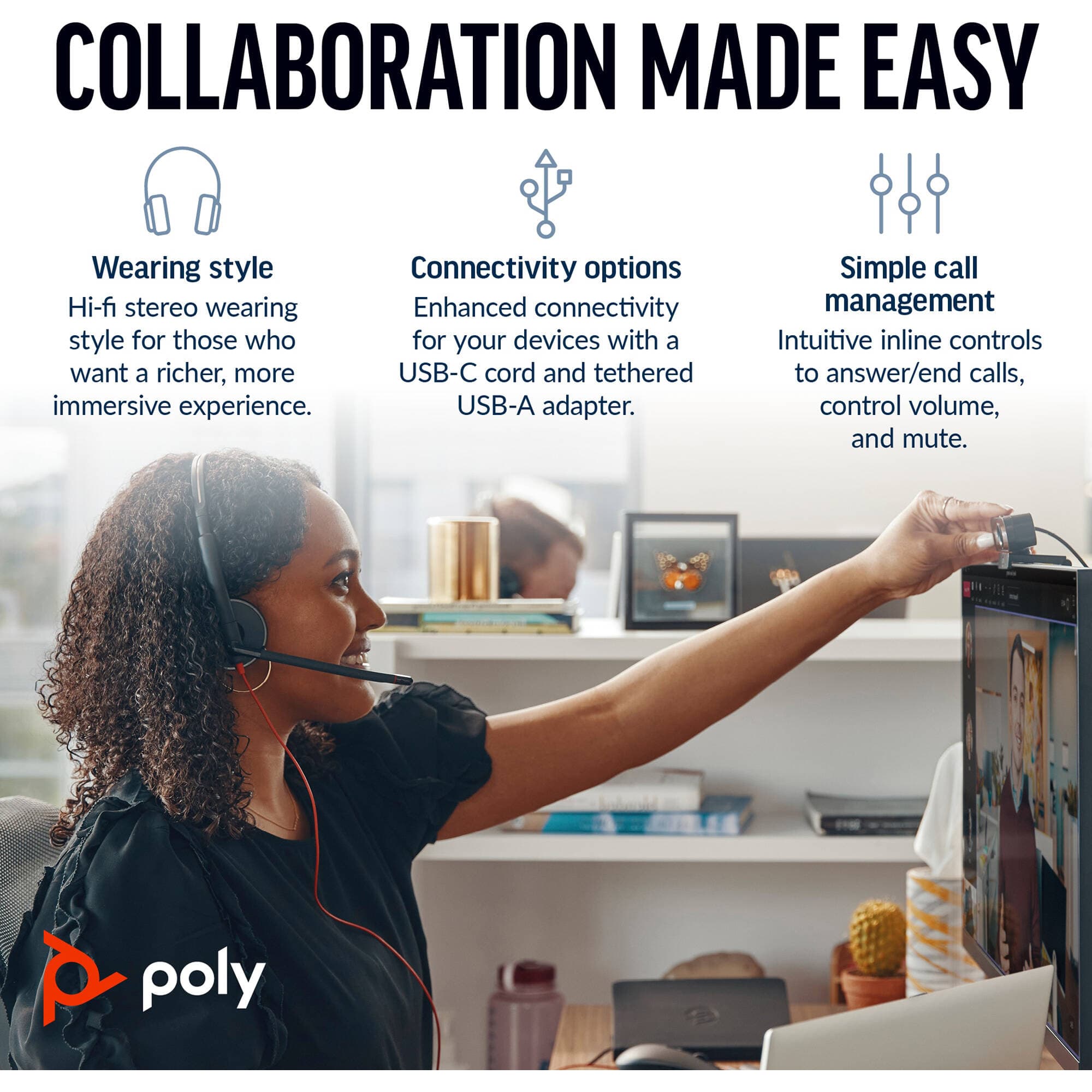 Poly BW 3220 Stereo USB-C HS + view 6