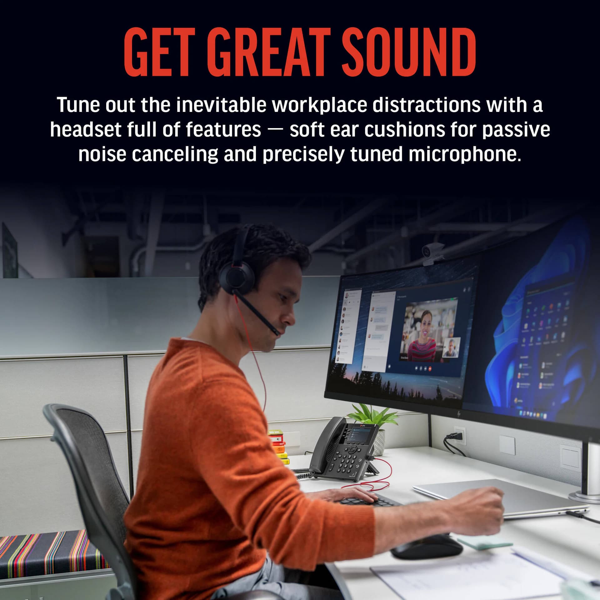 HP POLY HEADSETS POLY BW 5210 USB-C HS 3.5MMP USB-C/A view 4