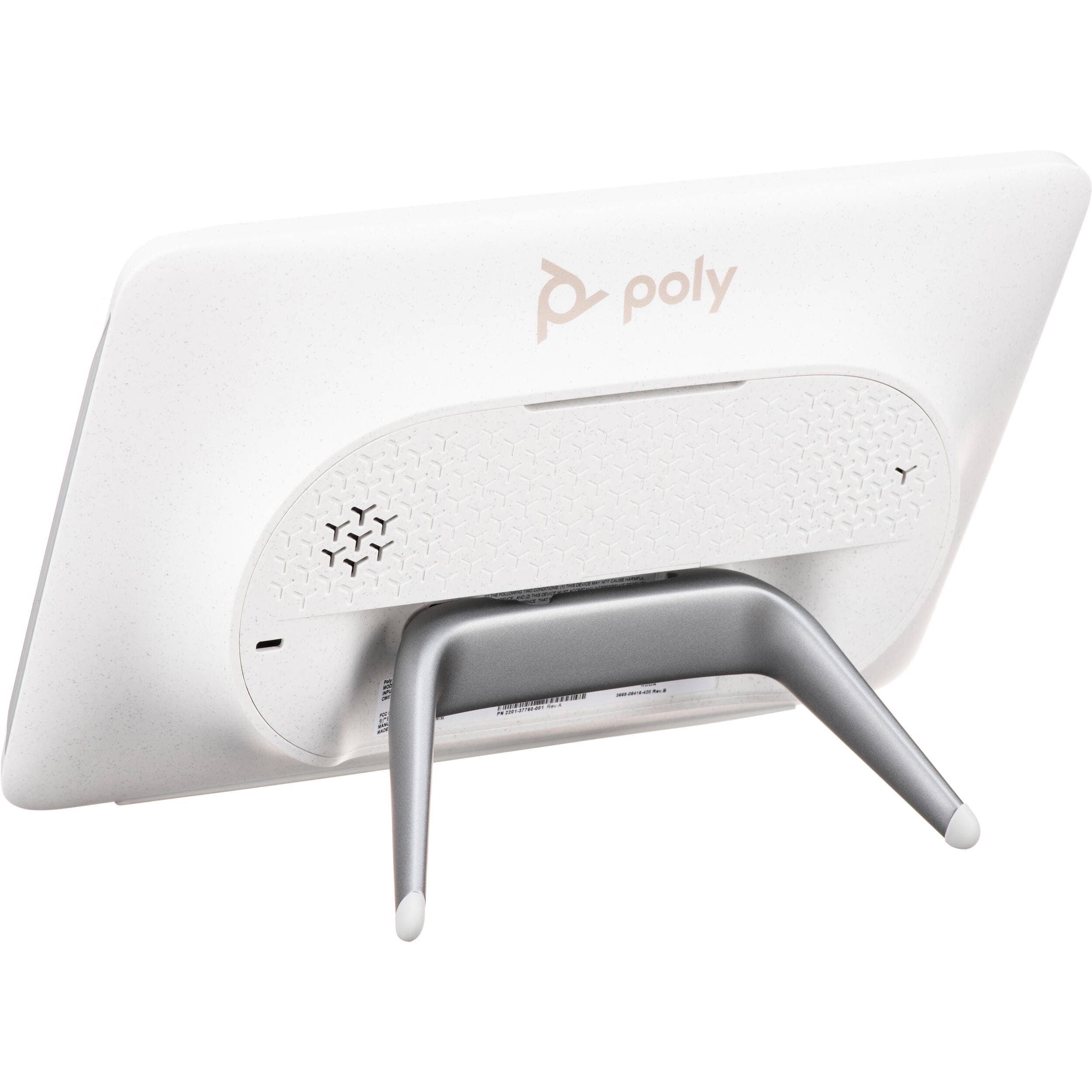 Poly TC10 white touch controller for conference room meeting control