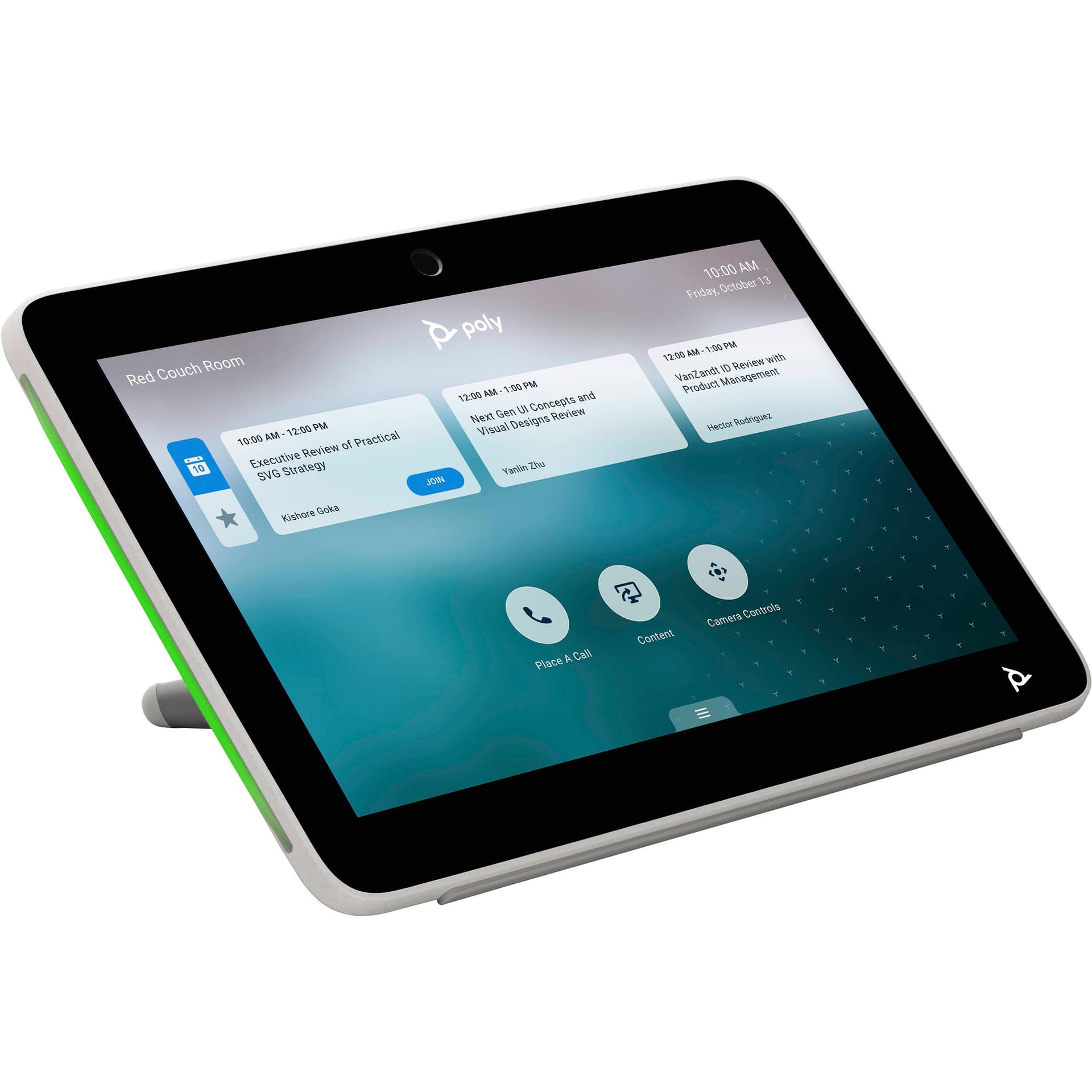 Poly TC10 Black Touch Controller | Conference Room Control | TAA