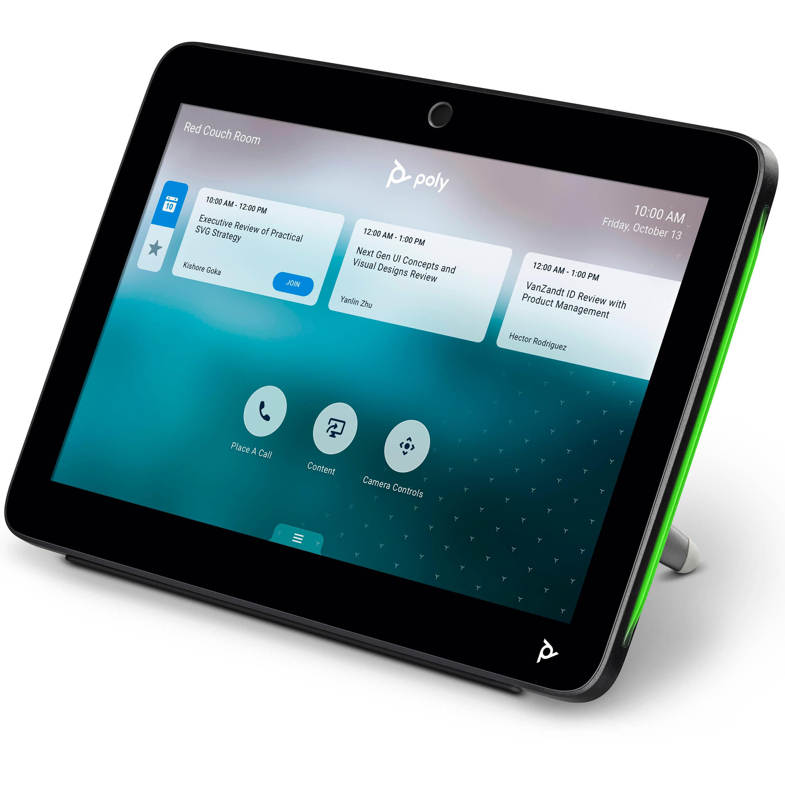 Poly TC10 black touch controller for conference rooms, HP Inc. 977L7AA#ABA