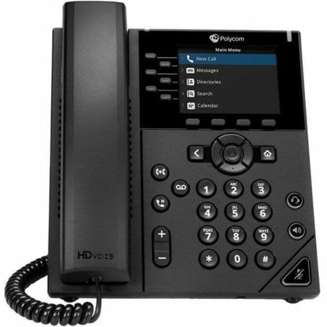 Poly VVX 350 6-Line IP Desk Phone, PoE | Enterprise VoIP, HD Voice