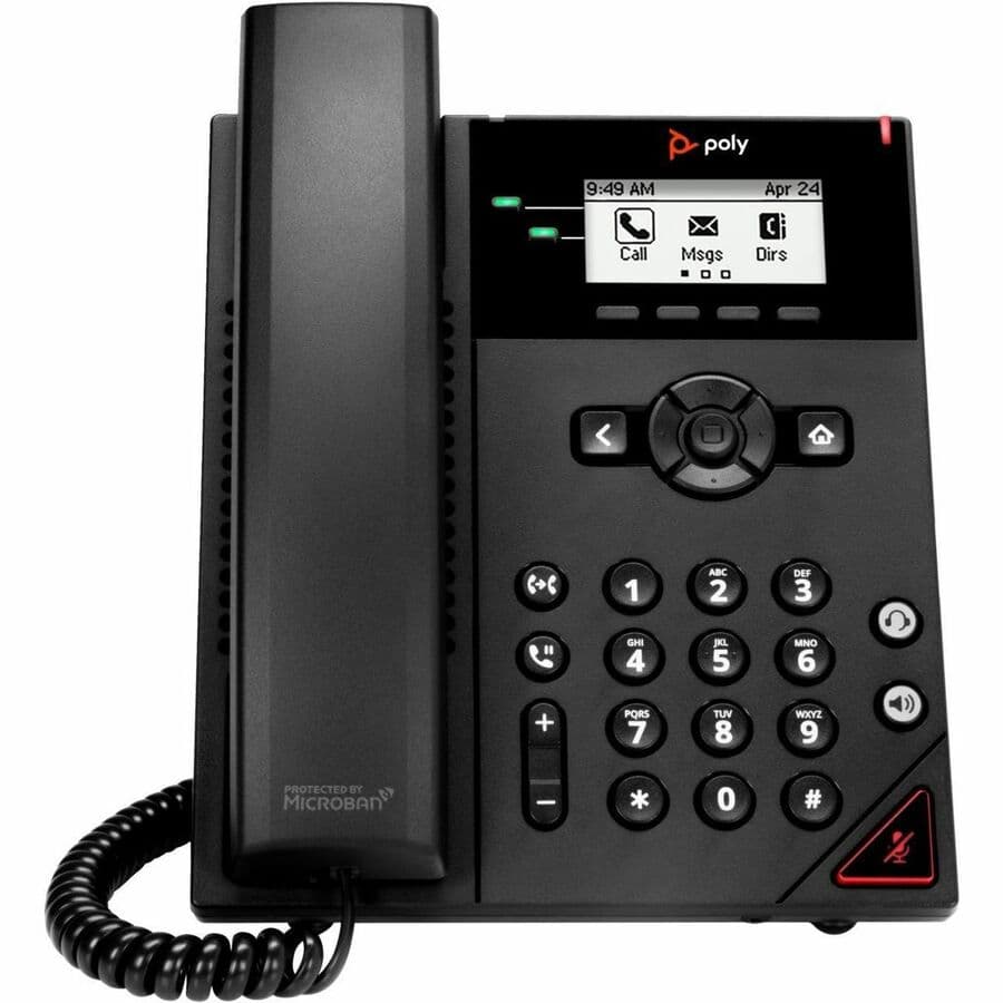 Poly VVX 150 2-Line PoE Desk Phone with PSU | VoIP Desk Phone