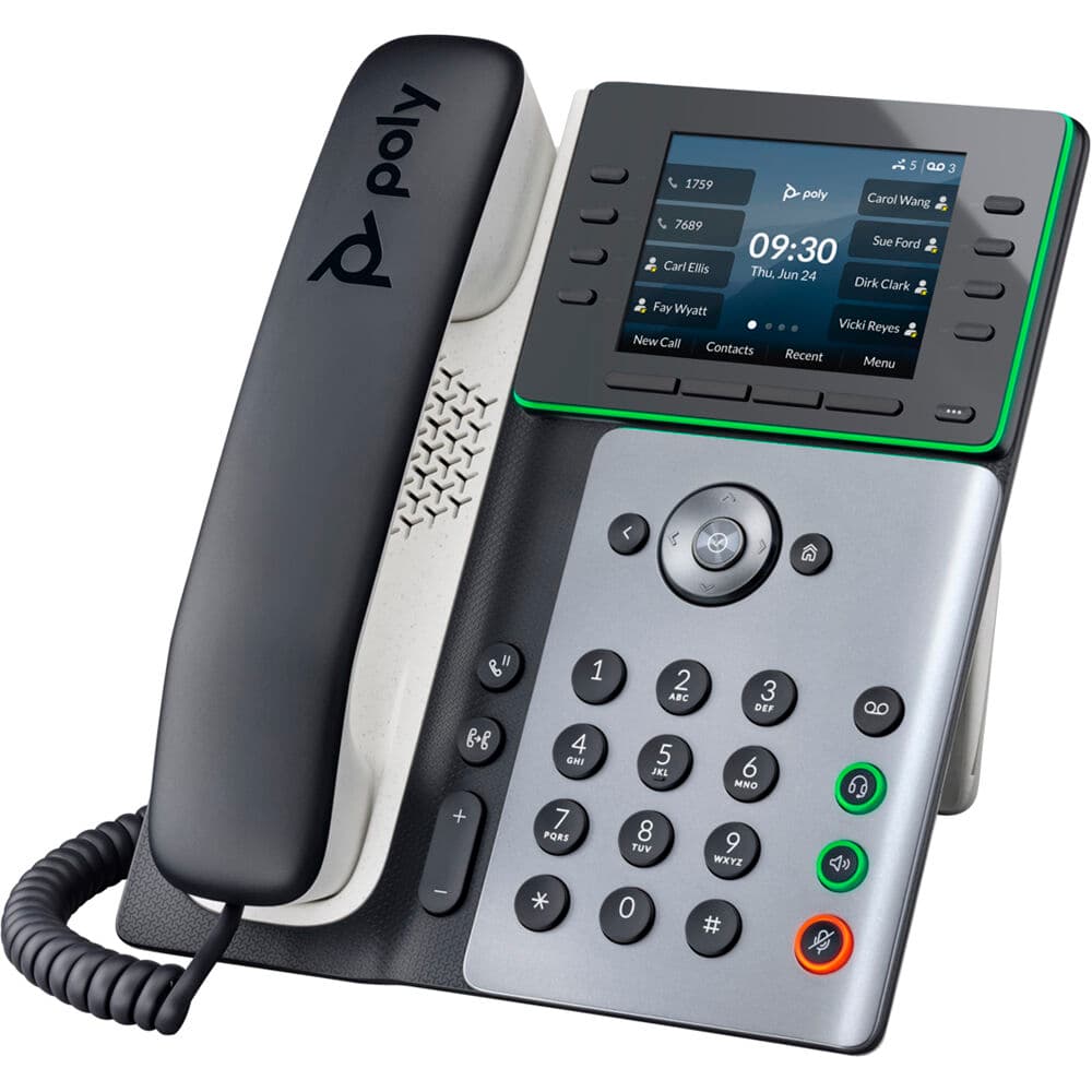 Poly Edge E320 IP Phone, PoE-E, PSU | Desk Phone, Enterprise
