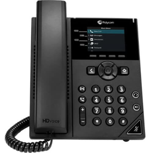 Poly VVX 250 4-Line IP Phone, PoE-E, with PSU | Desk Phone, Enterprise